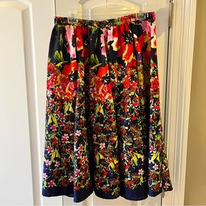 NWOT - Anthropologie Flint & Moss Vibrant Floral Full Circle Skirt